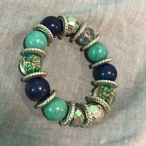 Blue Chunky Ball Bracelet